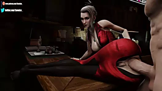 Scarlet var anal seks ile bir canavar horoz