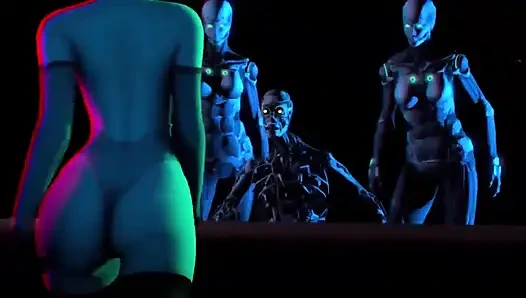 Azgın yorha 2b robot grup seks