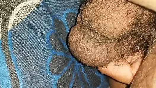 Indian boy Aakash showing big black cock lund