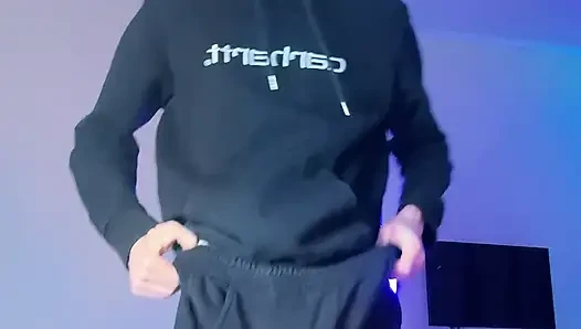 Skinny Boy Holding Back a Huge Cumshot Until It Hurts