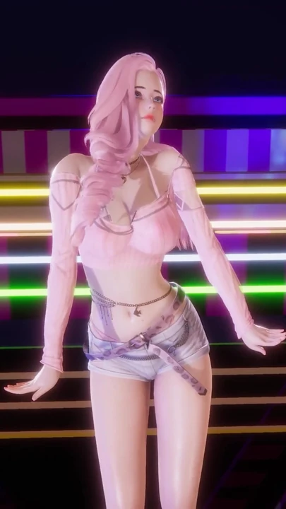 Завораживающий момент из "MMD Dia - Ву Ву Seraphine горячая лига танца Kpop of Legends"