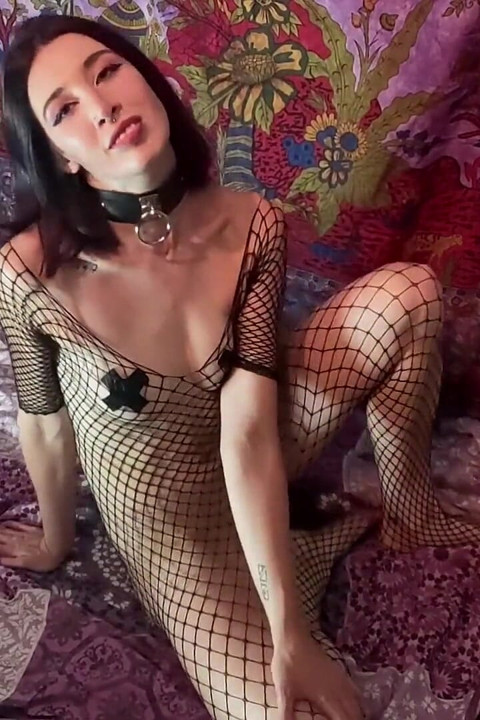 Kuyruk tıkacı ve dildo ile oynuyor