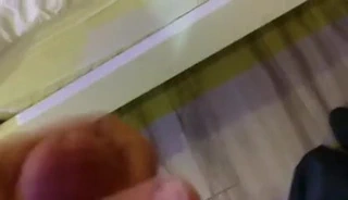 Cuck jerks off while watching his wife