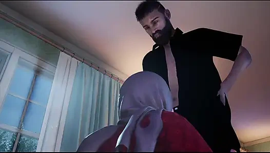 Büyük memeli büyük götlü ve tombul hajablı Müslüman