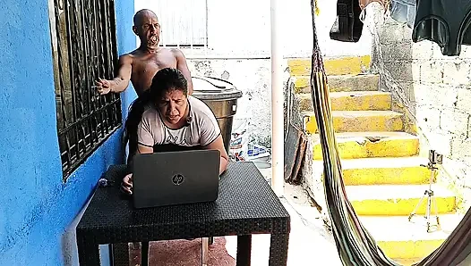 Outdoor sex with my horny, big-assed neighbor