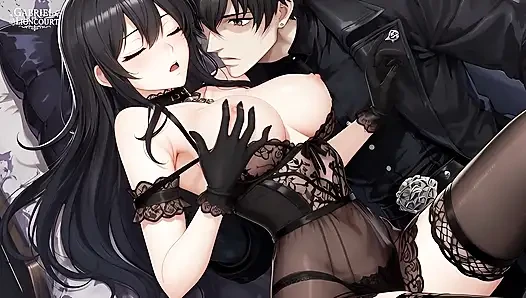 Goth Girl Fan Fucks Rockstar Backstage  - Hentai