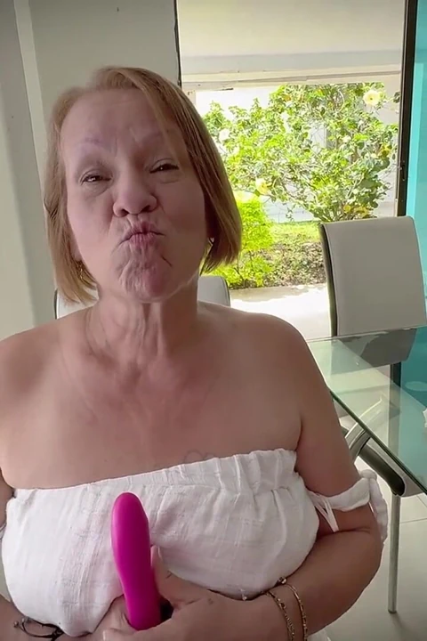 Hot Granny Masturbates While Watching Her Two Stepdaughters Touching Each Other in the Pool