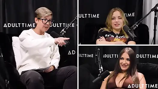 Gizelle Blanco ve Anna Claire Feromonları Bulutlar, Makaslama ve Çalı | Adult Time Podcast