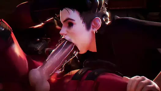 Kötü sesin en iyi animasyonlu 3 boyutlu porno derlemesi 124