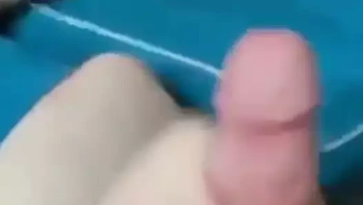 Husband jerks watching wife ride cock