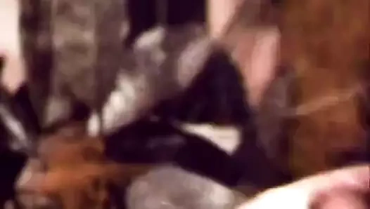 adam var anal seks ile onun busty karısı (1970s vintage)