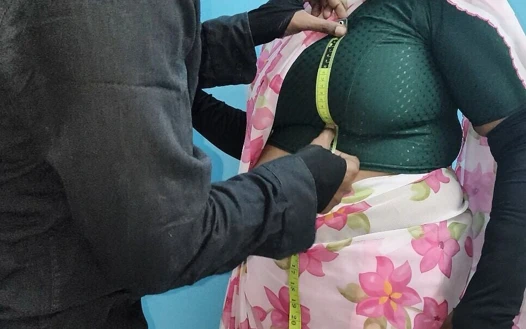 Elbise terzisi müşteriyle ateşli seks, desi ateşli sari sikiş