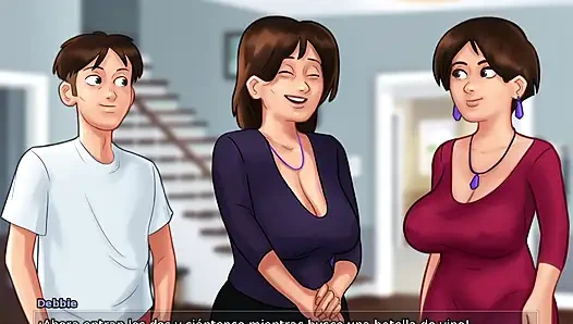 Aunt-in-law at Family Dinner Ends Up Tempting Landlady's Stepson - Summertime Saga