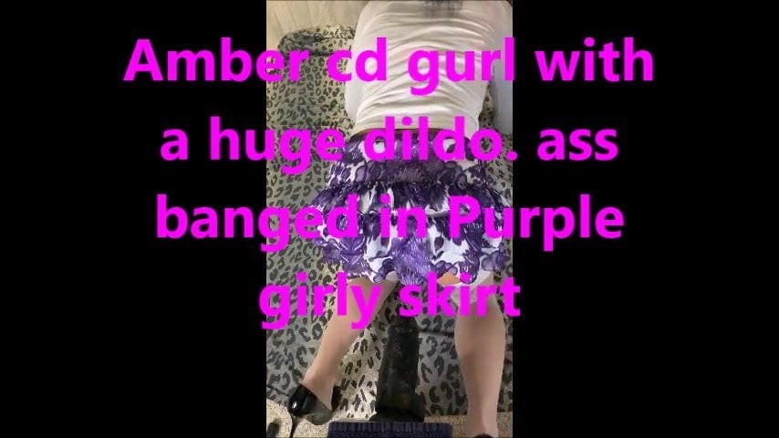 Ambercdgurl mor etek dev göt yapay penis seksi külot