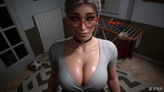 Muhteşem orta yaşlı seksi kadın üvey oğlu tarafından sert sikiliyor 3 boyutlu hentai
