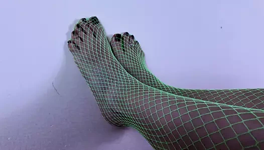 yeşil fluo file Giada seksi ayaklar