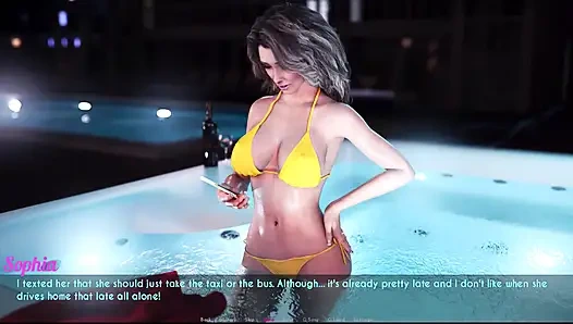 Awam Sophia ve Sam hottub'da vakit geçiriyor