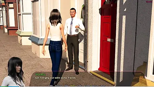 Haley hikayesi #13 - Adriana Johannes'e oral seks yaptı... Haley ve... gece dışarıda... Johannes banyoda Haley'i sikiyor