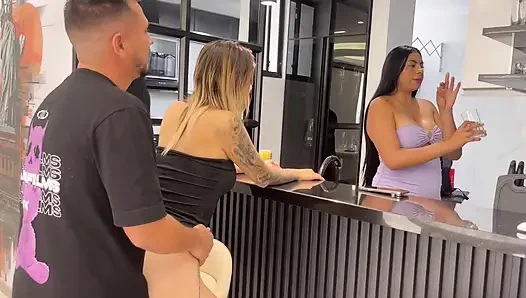 I cuckold my PREGNANT wife with my sister-in-law at our party and she ends up joining a very hot threesome