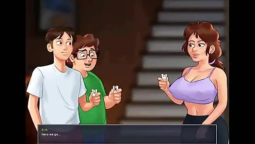 Yaz mevsimi efsanesi: orta yaşlı seksi kadınla striptiz pokeri oynuyor bölüm 170