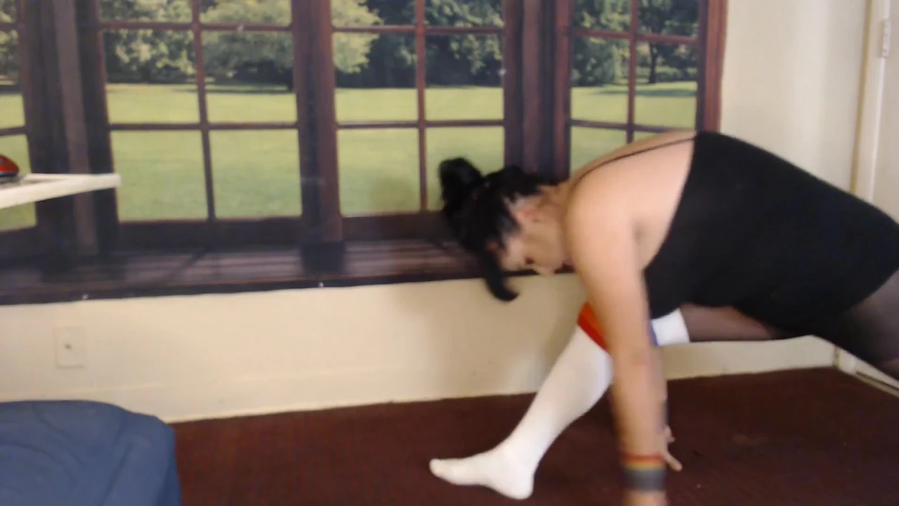 Working Out Pantyhose Socks Layered