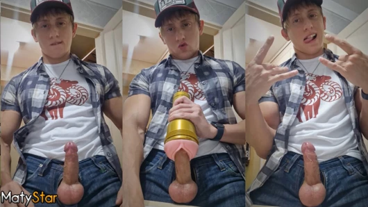 FUCKING FLESHLIGHT FULLY CLOTHED!