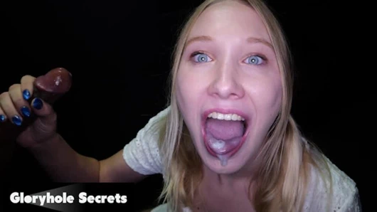 Duvar deliği sırları - mckenna lynn deliğine yabancı döl yutuyor