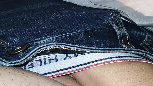 Step son let's step mom hand slip under his jeans touching his dick