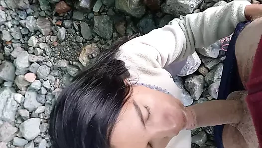 Açık oral seks üzerinde bir buzul