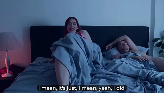 Üvey anne kavgadan sonra üvey oğlunun yatağını paylaşıyor - riskli ateşli sikiş!