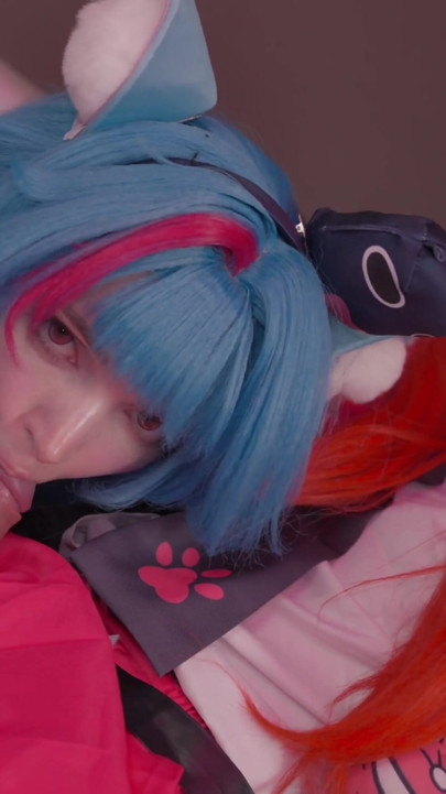 Nte-büyük yaraklı femboy aroma ve amberkawaii cosplay mint ve nanally dilleme ve sakso | Klip 1