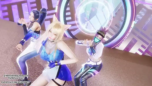 Mmd kpop iblis avcıları - huntrx - altın ahri akali kaisa seksi kpop dans league of legends hentai sansürsüz 4k 60 fps