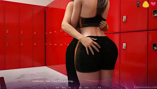 Susamış orta yaşlı seksi kadın spor salonu soyunma odasında evli arkadaşını baştan çıkarıyor - ofis - bölüm 4 - hasarlı coda - porno oyunu 4u