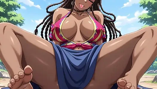 Siyah Afrikalı kız gür ıslak amına mastürbasyon yapıyor