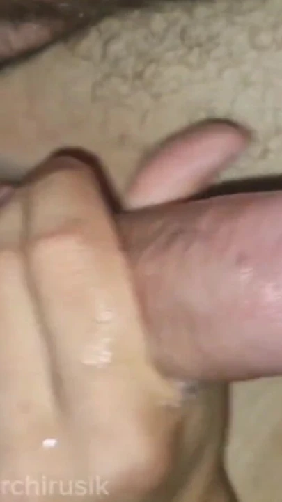 The femboy bitch pestered the stepfather at night in bed and got fucked without a condom until he came. | Clip 1