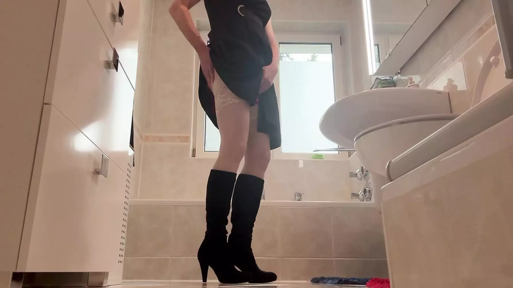 High heels and wrap dress - including my new negligee
