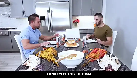 Army Boy Shares His Stepmoms Pussy on Thanksgiving