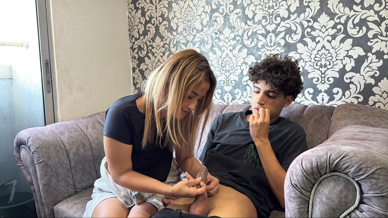 Big-ass stepmom teaches her little stepson how to fuck a woman and fulfills her dream fantasy.