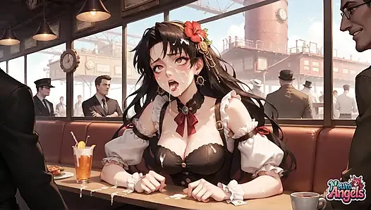 Kremsi steampunk baştan çıkarma: hizmetçinin krem şanti patlaması