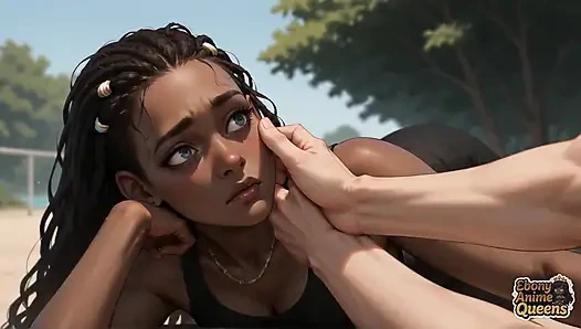 En ateşli edepsiz zenci ile güneşli plajda oral arzu, ilk kez xxx, çarpıcı zenci kraliçe!