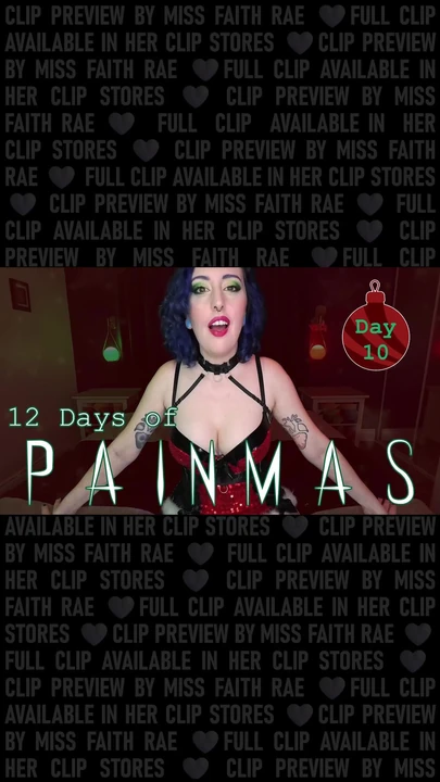 ДЕНЬ 10 - 12 ДНЕЙ БОЛЬМАС - Рождественская пытка члена и боль игра рабыни задания мисс Фейт Рей