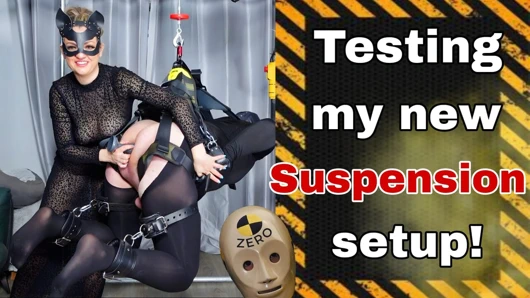 Training Zero Femdom Suspension Bondage Demo! Predicament Submissive Humiliation Real Homemade Amateur Wife MILF Spanking BDSM