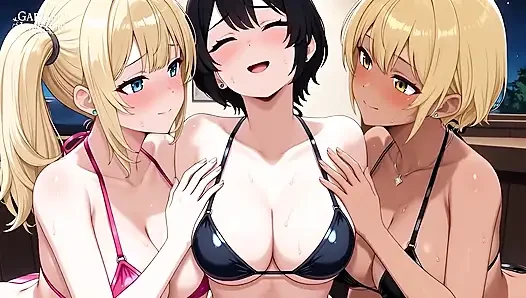 Hentai lezbiyen üçlü grup seks özel bir partide