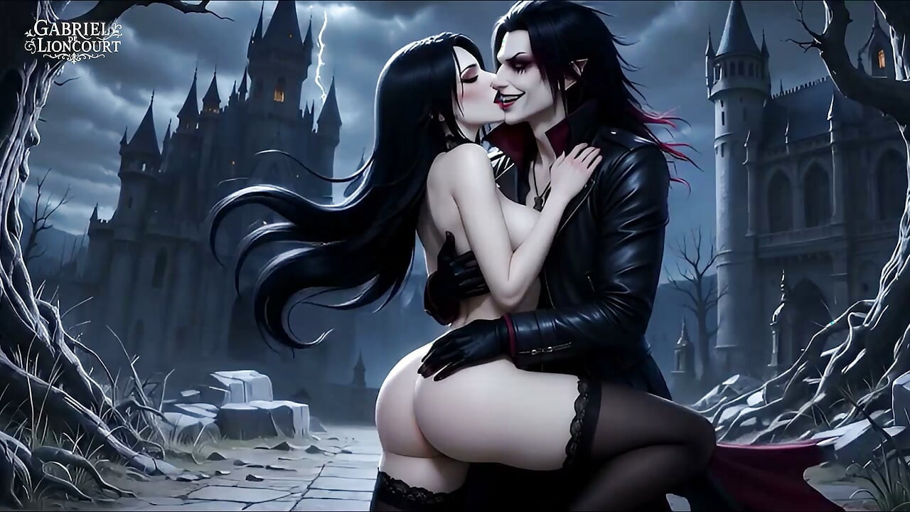 Goth Girl Bound by Vampire Lord - BDSM Monster Hentai