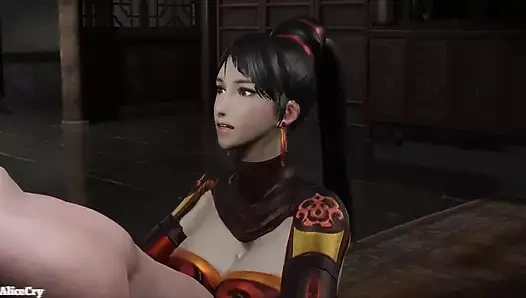 Lian Shi meme işi sırasında yüzüne boşalıyor