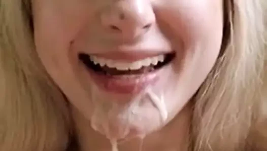 sarışın bebeğim sopa onu dilini dışarı için Cum