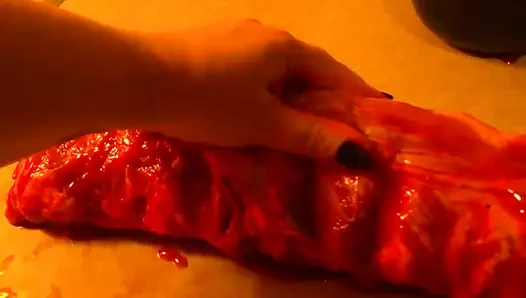 Seni et parçası gibi ovuyorum eyou benim dokunuşum gibi