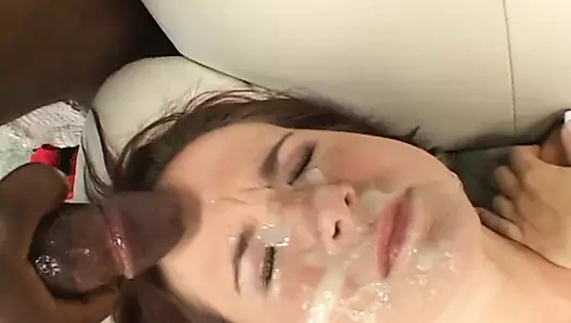 Gangbang and blowjob fucked a lot of cum for Anna Pierceson