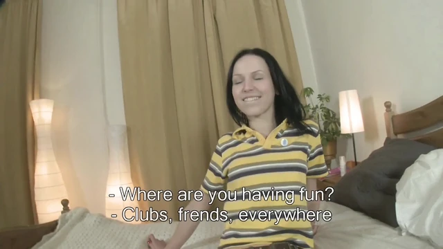 Teen brunette wants it in the ass but gentle