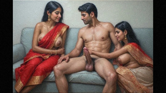 Threesome with indian aunties